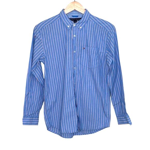 NWT Tommy Hilfiger Boys Stripe button down dress shirt size large 16/18 - Picture 7 of 9